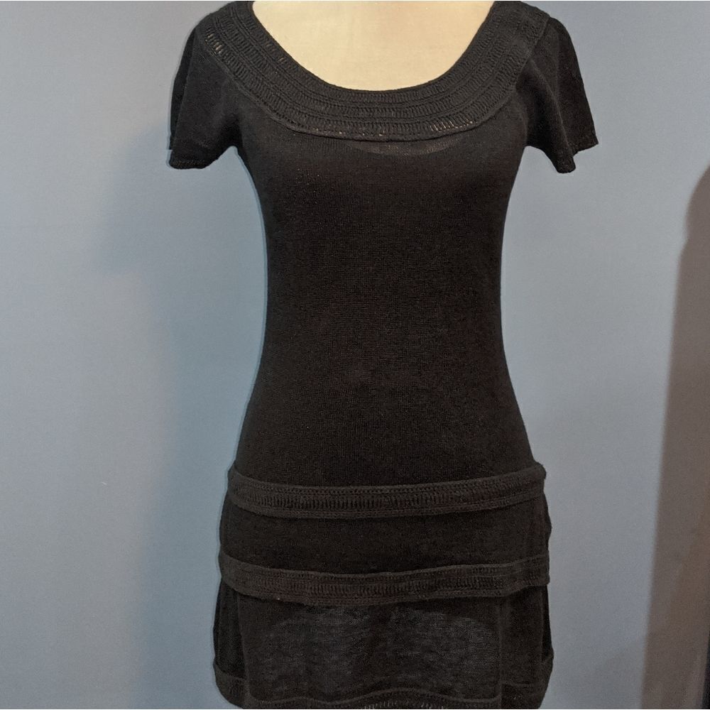 Theory Black Short Sleeve Dress